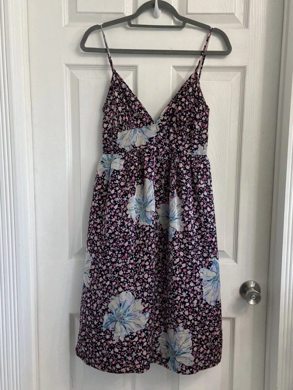 Jill Stuart Collection Silk Summer Dress Size 6 Black Pink Silk